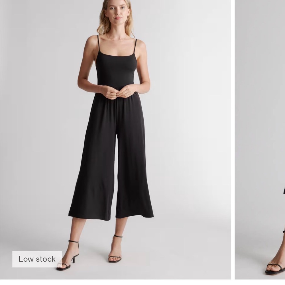 Quince Women’s Black Wide-Leg Jumpsuit